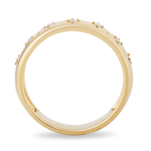 Load image into Gallery viewer, Hallmarkfinejewelry Star Studded Eternity Band in 14K Yellow Gold with Diamonds

