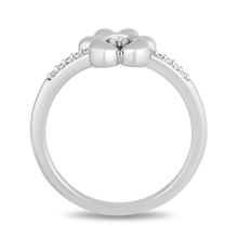 Load image into Gallery viewer, Hallmarkfinejewelry Puppy Paw Diamond Ring in Sterling Silver Diamonds View 1
