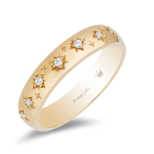 Load image into Gallery viewer, Hallmarkfinejewelry Star Studded Eternity Band in 14K Yellow Gold with Diamonds
